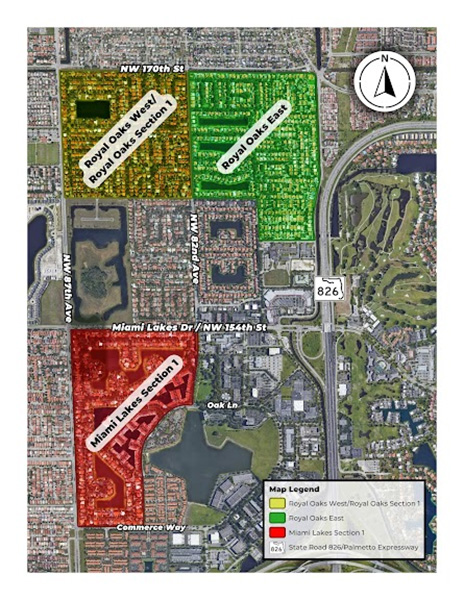 Miami Lakes Security Districts Map