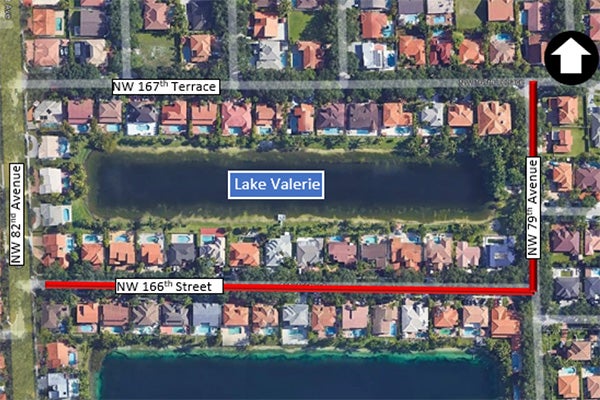 NW 166th Street Drainage Improvement map