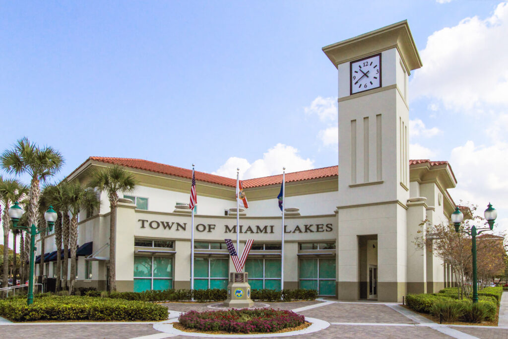 Exterior of the Town Hall of Miami Lakes