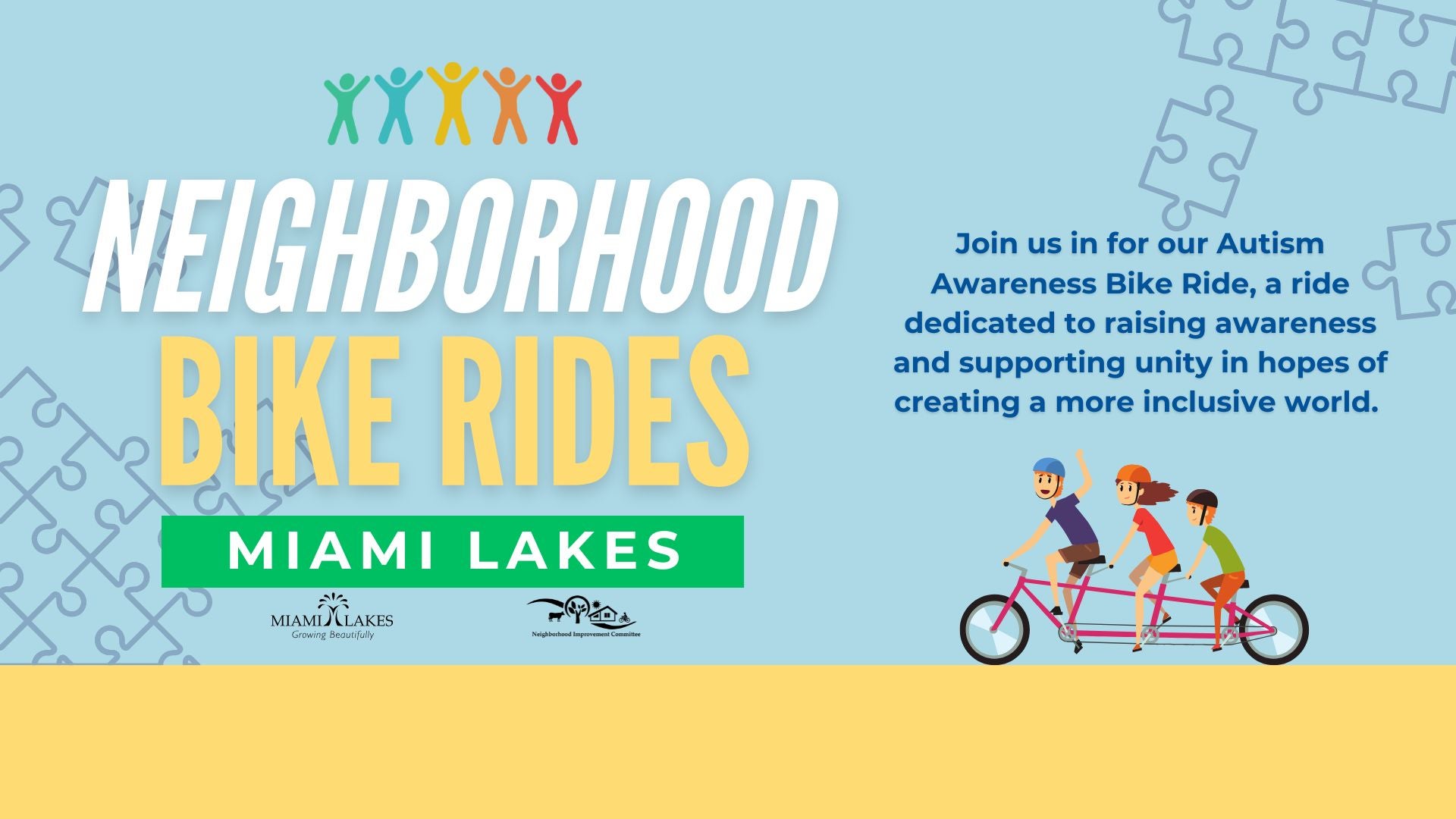 Neighborhood Bike Ride:  Autism Awareness Month