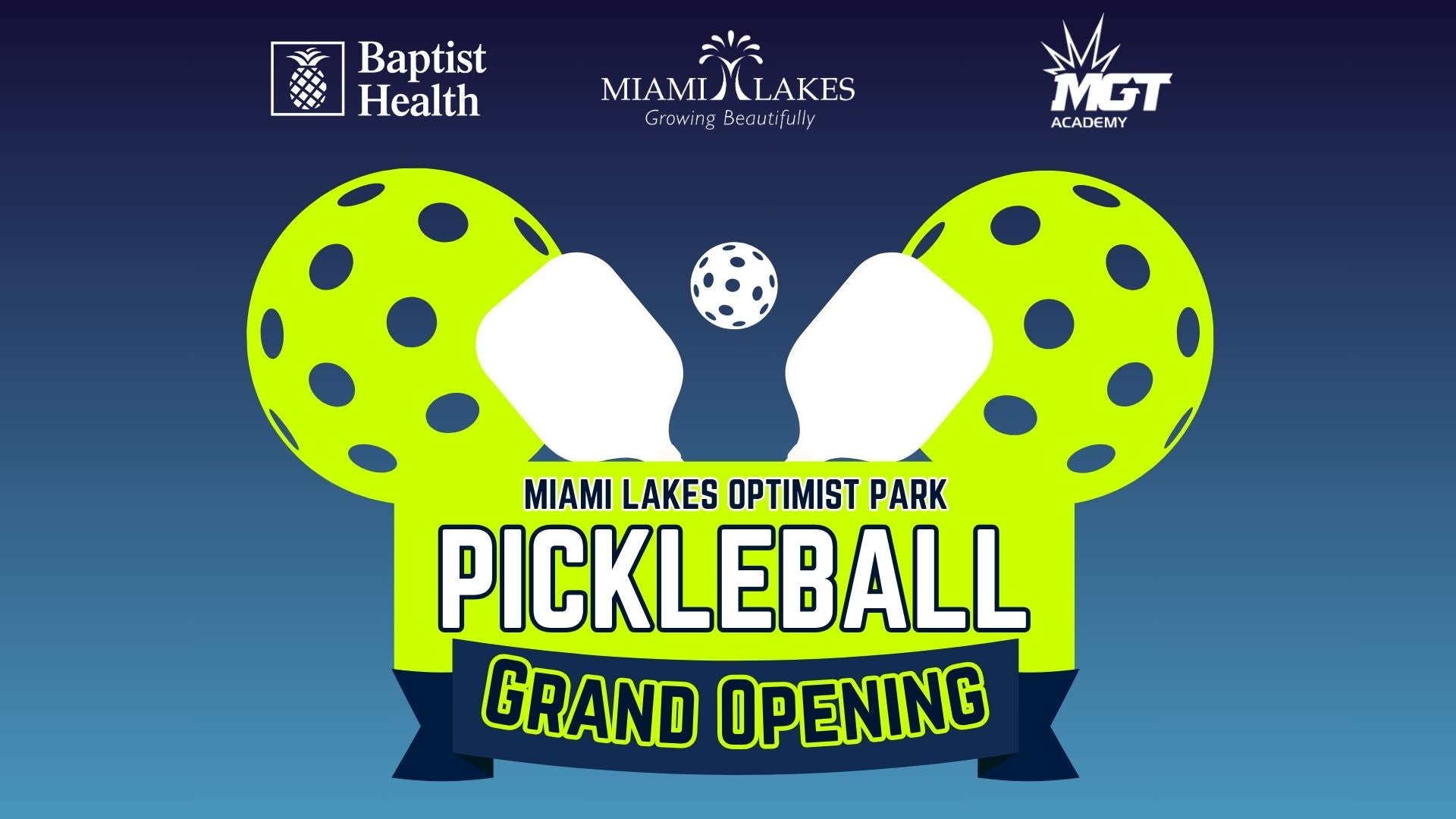 Miami Lakes Optimist Park Pickleball Court Grand Opening