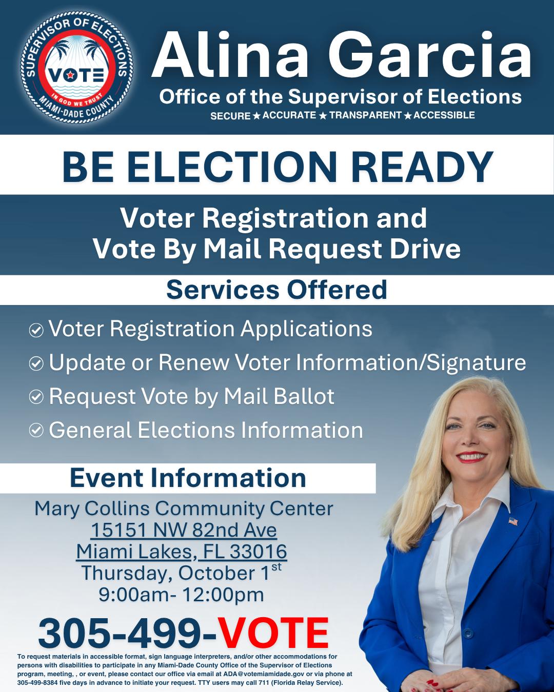 Miami Dade Elections Department Voter Registration